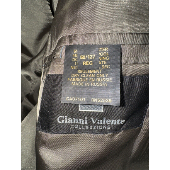 Gianni Valente Jacket Mens 50 Tan Herringbone Blazer Wool Sport Coat Preppy - Picture 3 of 9